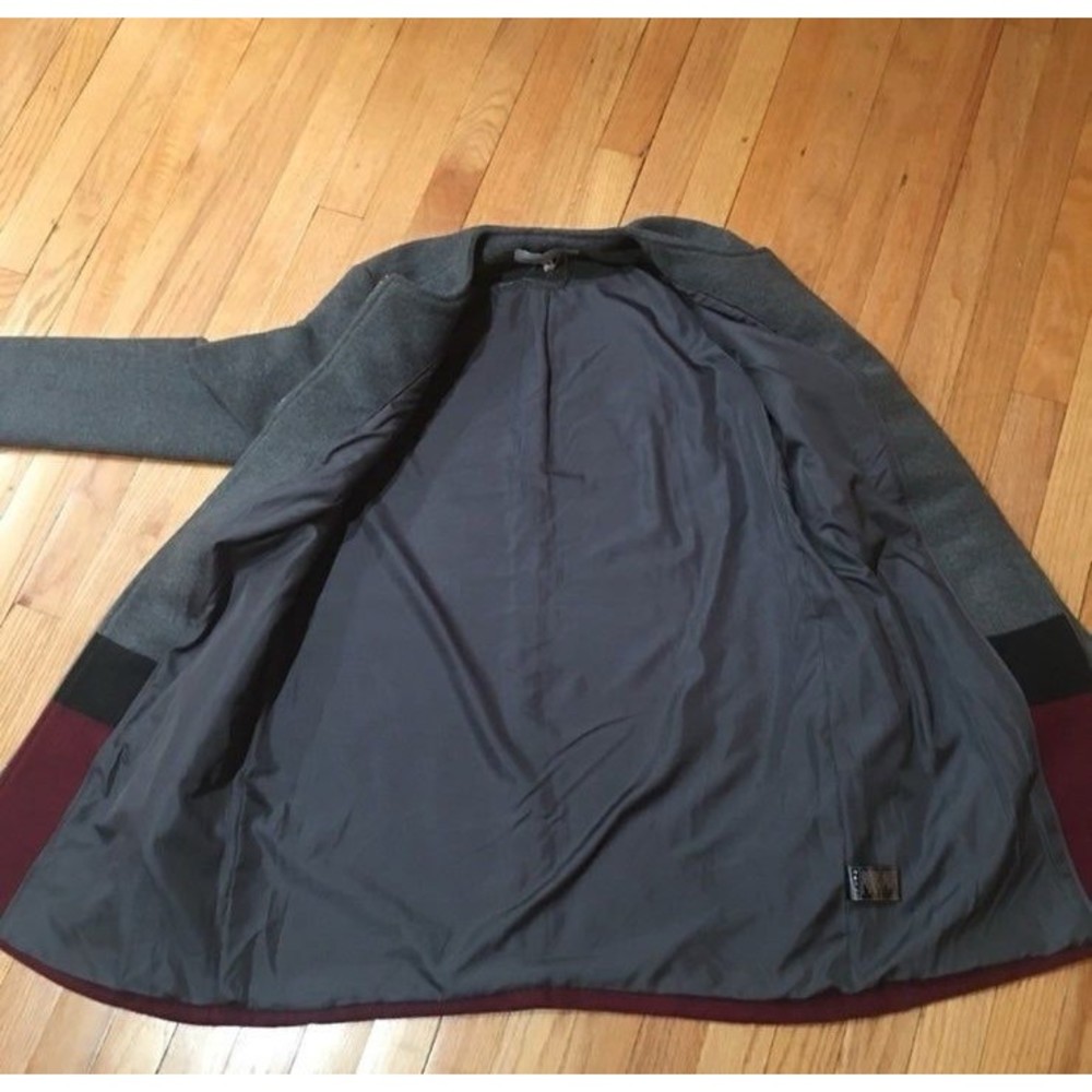 Cupcakes and Cashmere Ansell Womens Wool Blend Coat Size XS Gray Full Zip NWOT - Picture 10 of 12